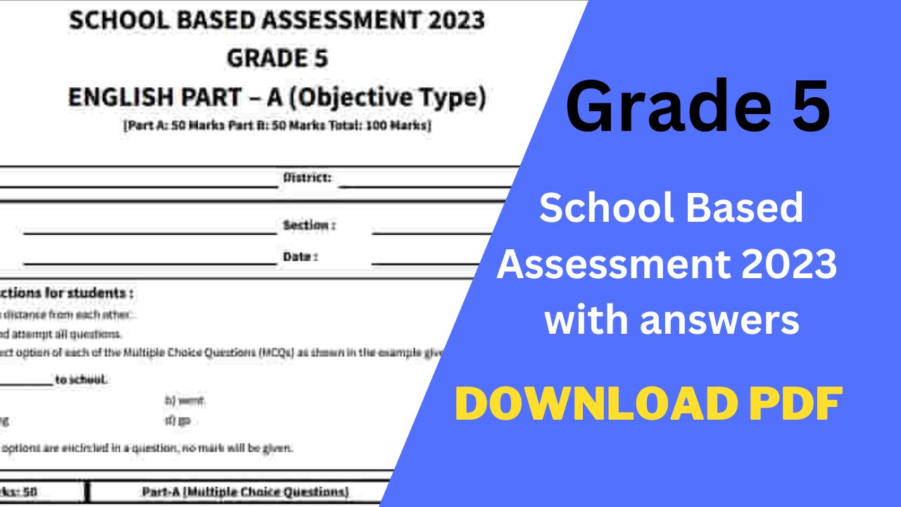 School based assessment 2024 grade 5 pdf [Download]