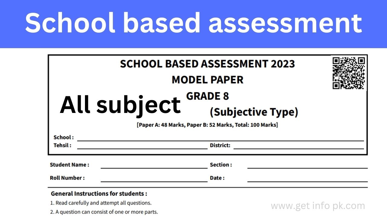 School Based Assessment 2023 Grade 8 1 