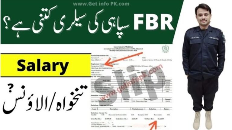 fbr custom sepoy salary